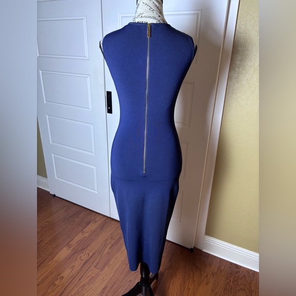 TED BAKER Ysina Striped Bodycon Midi Dress Sz 4 - Picture 8 of 14